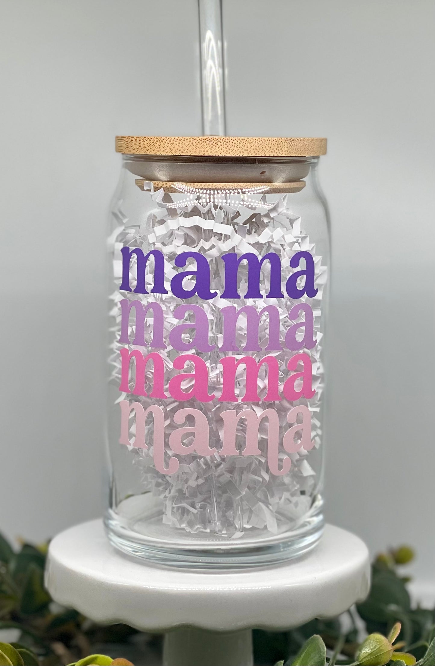 MAMA Pastel Glass Cup, Iced Coffee Cup, Beer Can