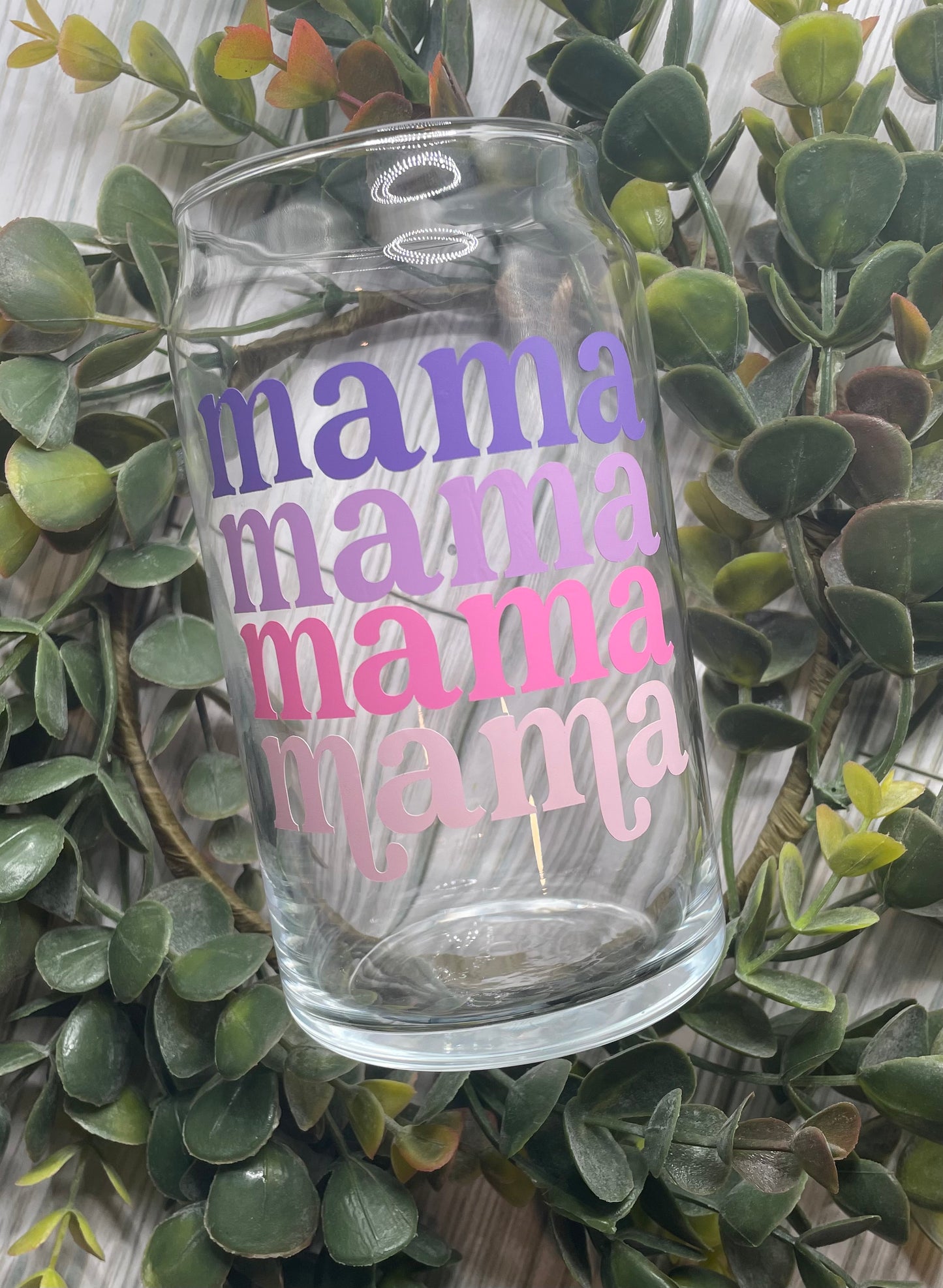 MAMA Pastel Glass Cup, Iced Coffee Cup, Beer Can